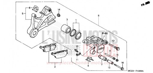 REAR BRAKE CALIPER CB900F2 de 2002